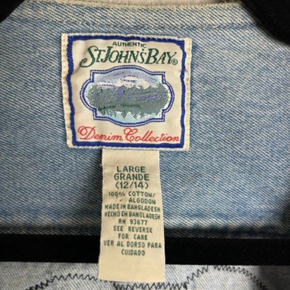 VTG Women's Denim Biker Vest Patches Pins Circa 1990's-2000's - Picture 2 of 7